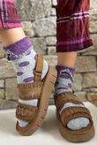 Laundry B Terry & Wool Luxury Socks Dotty Amethyst Grey